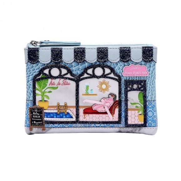 Vendula London Posh Paws Spa Flap crossbody and zipper wallet - Picture 6 of 16